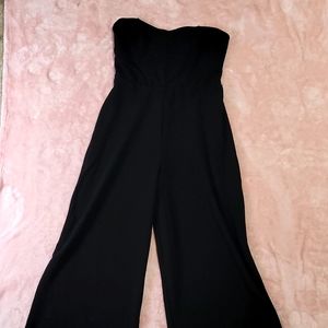 Black strapless romper size L